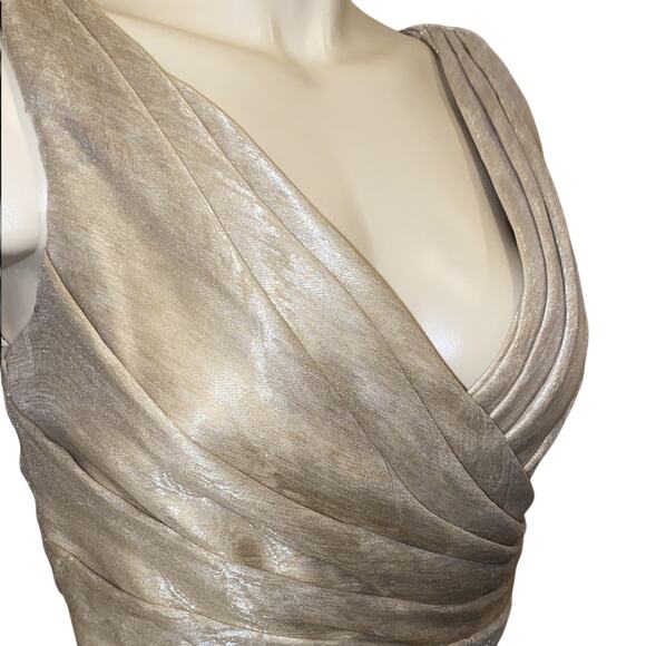 Roland Nivelais Bergdorf Goodman Gold Long Dress high couture Maxi - Picture 5 of 16